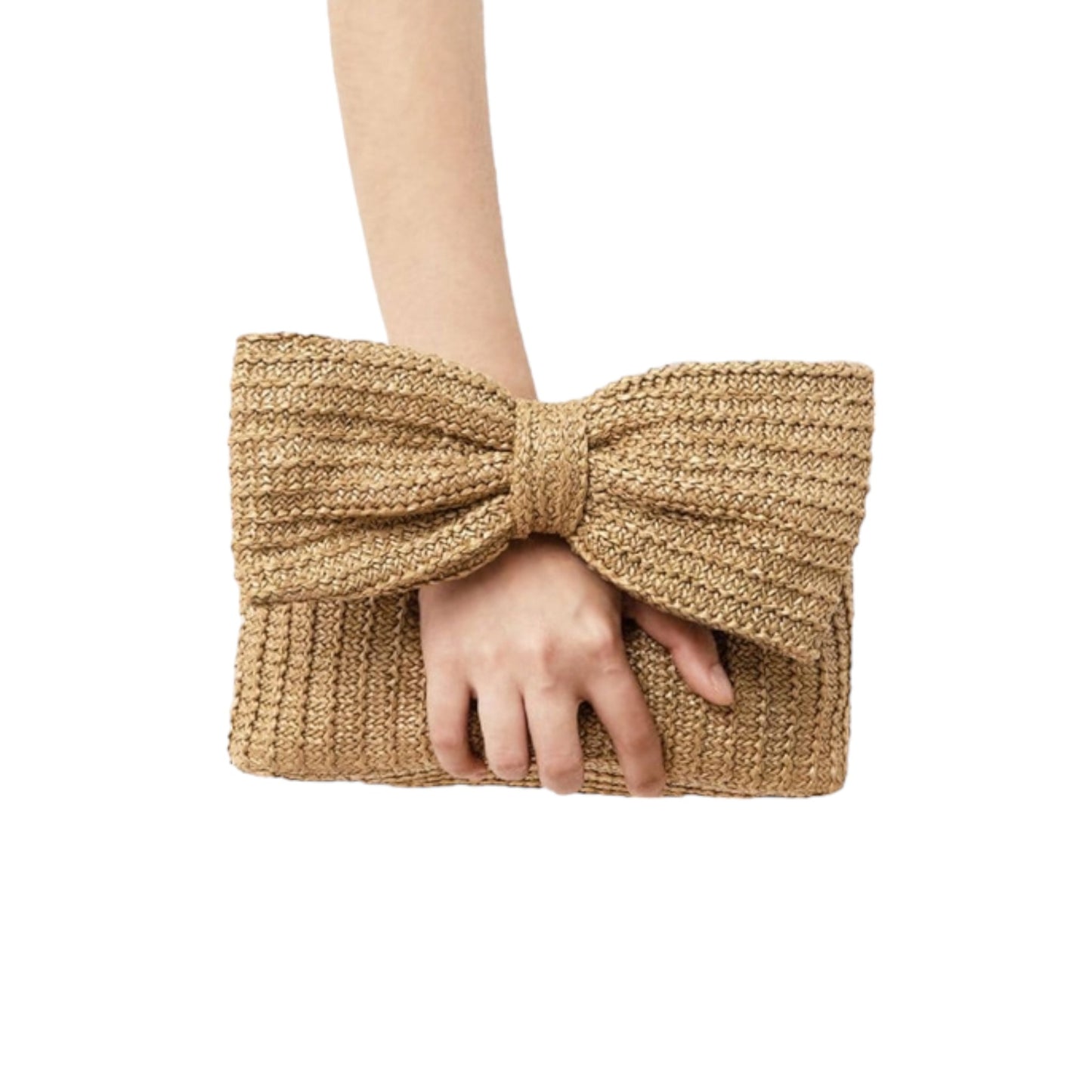 Bow Straw Clutch Handbag - Whimsy & Wonder Boutique