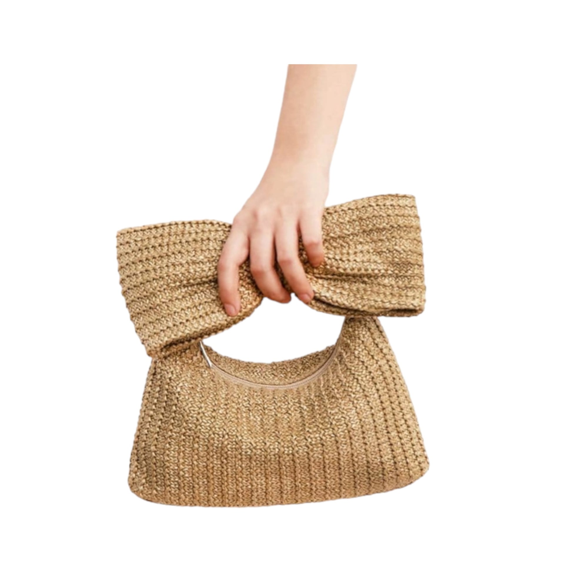 Bow Straw Clutch Handbag - Whimsy & Wonder Boutique