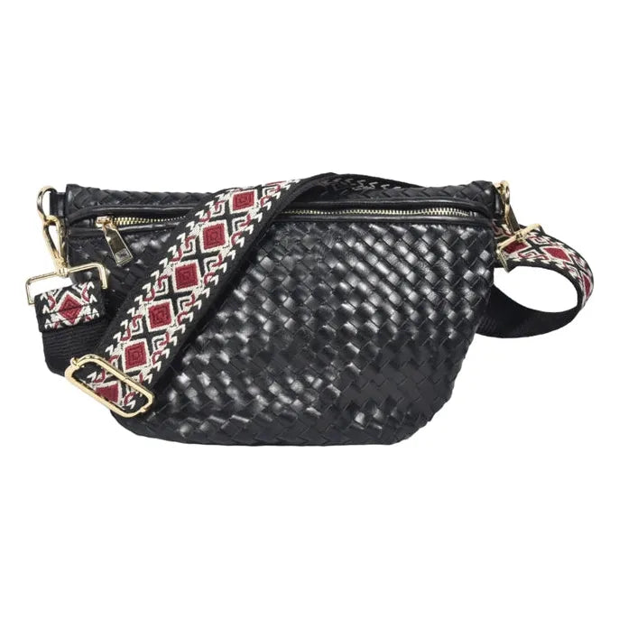 Dark Slate Gray Fiona Woven Bum Bag Whimsy & Wonder Boutique