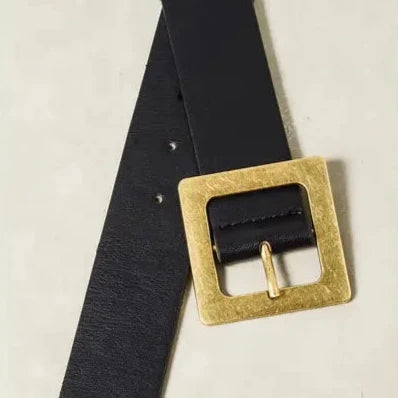 Classic Oversized Square Buckle Belt