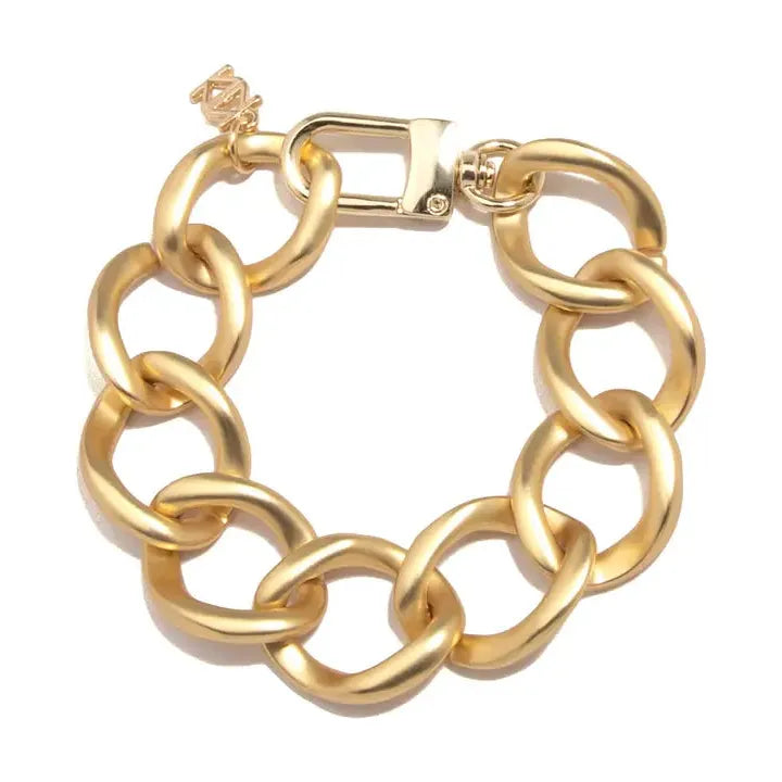 Tan Curb Chain Link Bracelet Whimsy & Wonder Boutique