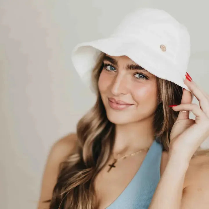 Gray Dip In The Pool Bucket Hat Whimsy & Wonder Boutique