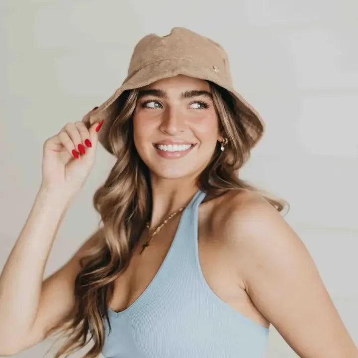 Gray Dip In The Pool Bucket Hat Whimsy & Wonder Boutique