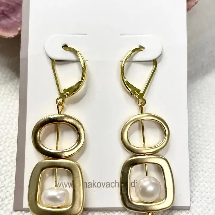 Light Gray Double Modern Earring Whimsy & Wonder Boutique, LLC