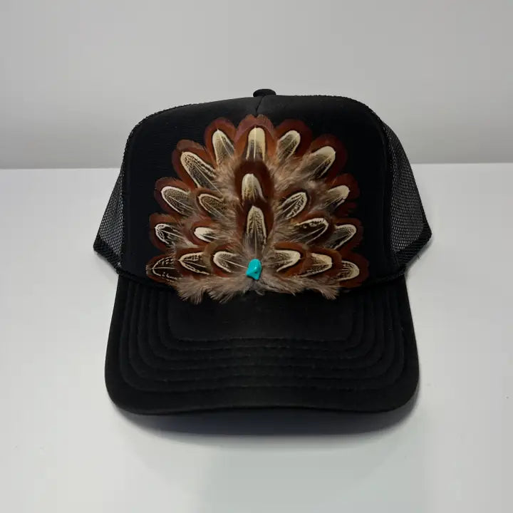 Feather Trucker Hat