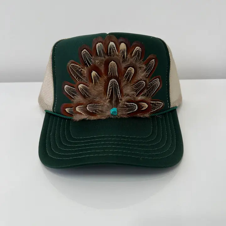 Feather Trucker Hat