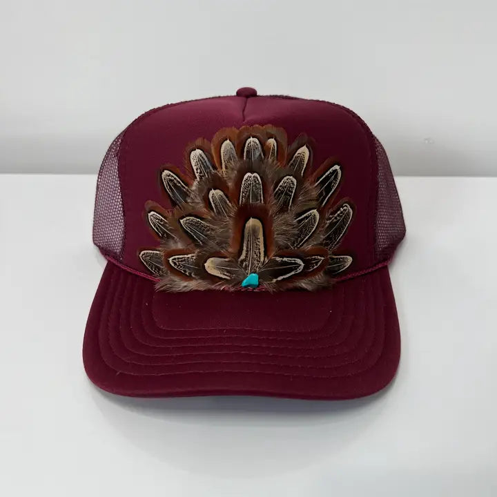 Feather Trucker Hat