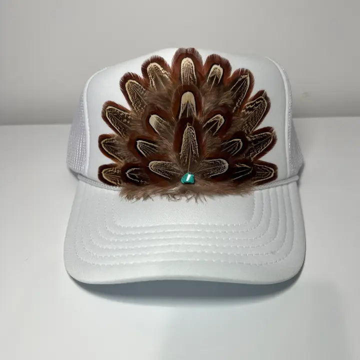 Feather Trucker Hat