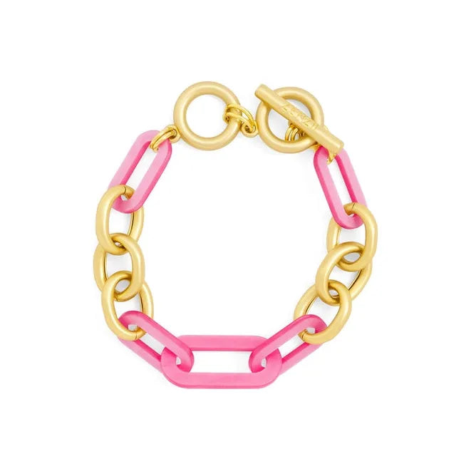 Peach Puff Link Toggle Bracelet Whimsy & Wonder Boutique, LLC