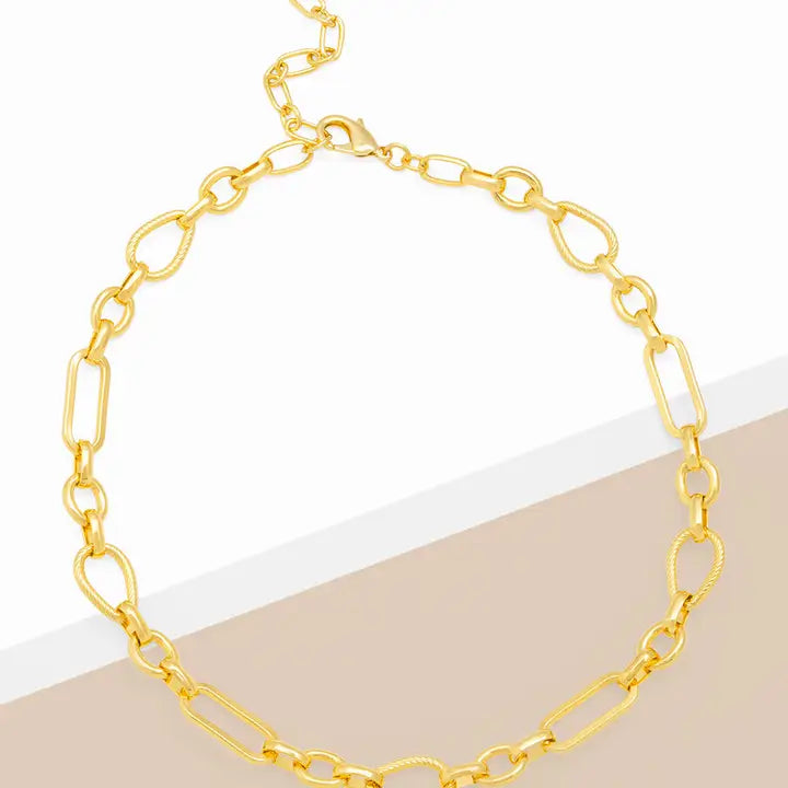 Mixed Link Collar Necklace