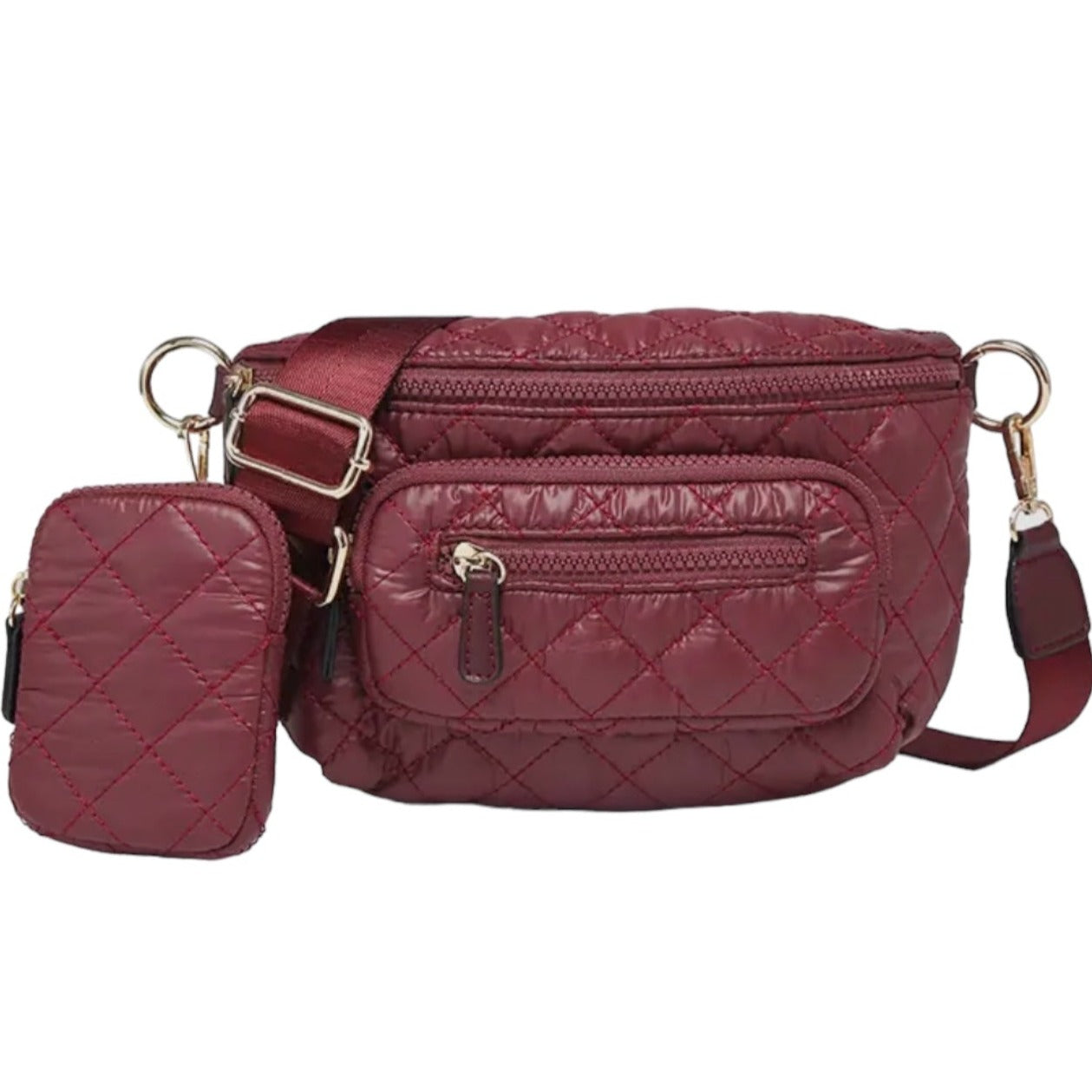 Arianna Quilted Nylon Belt Bag