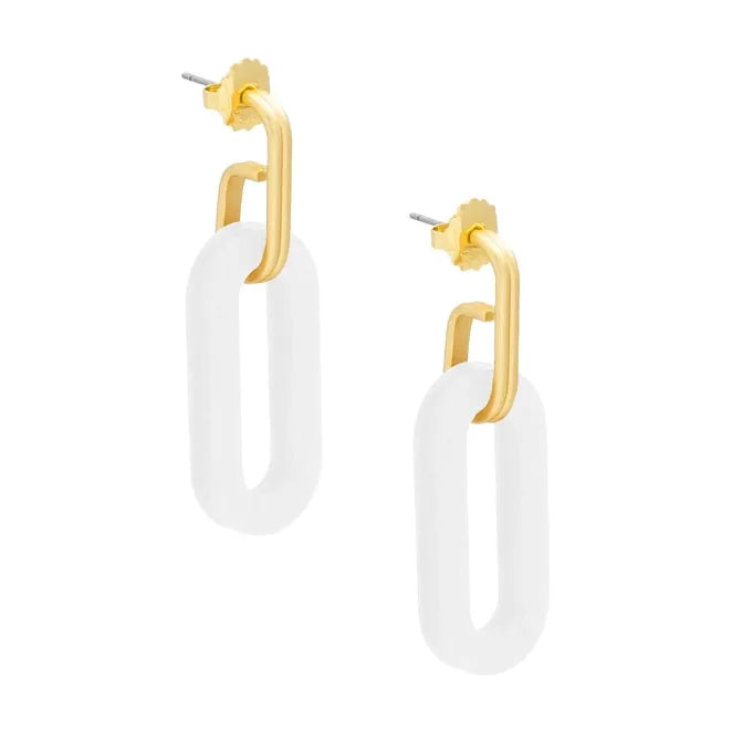 White Smoke Resin Hook Drop Earring Whimsy & Wonder Boutique, LLC