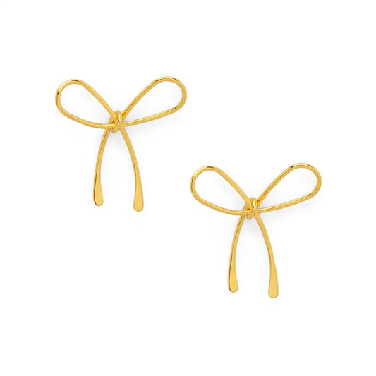 Slim Bow Stud Earring