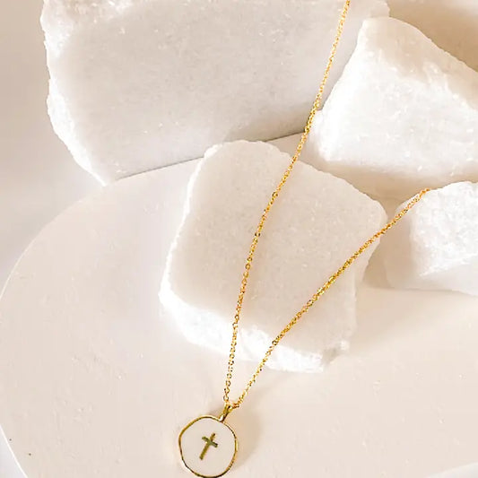 Lennon Dainty Cross Charm Necklace