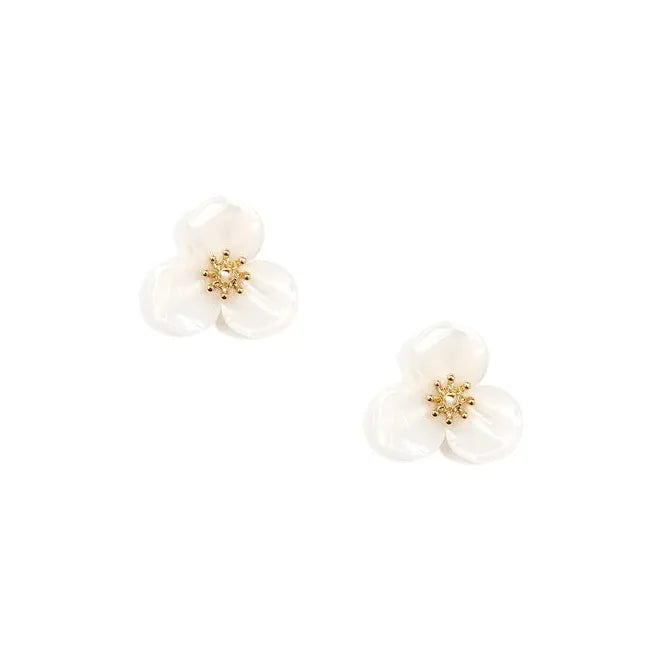 Seashell Tortoise Lotus Stud Earring Whimsy & Wonder Boutique, LLC